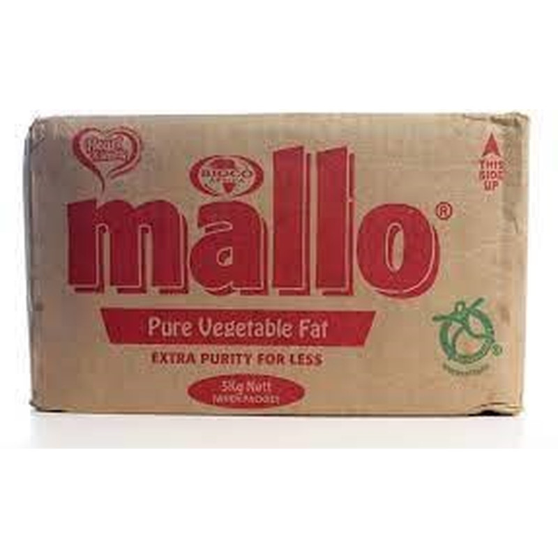 Mallo Cooking Vegetable Fat 5Kg Carton